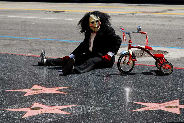 Tricycle Man on Hollywood Boulevard in front of the Kodak Theater, Monday, September 15, 2008