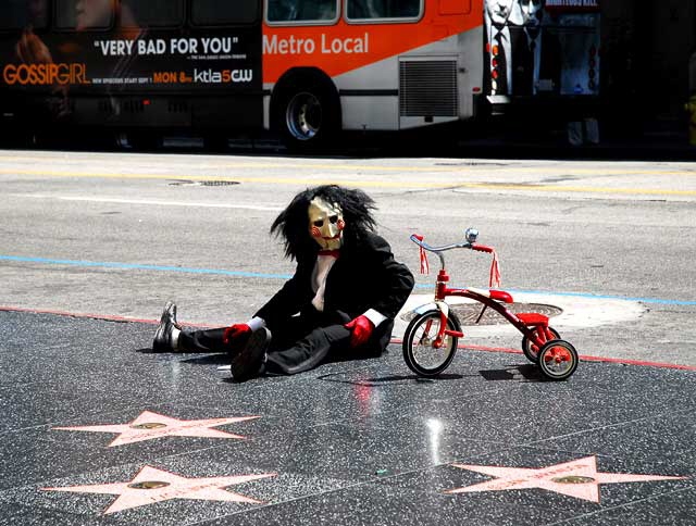 Tricycle Man on Hollywood Boulevard in front of the Kodak Theater, Monday, September 15, 2008