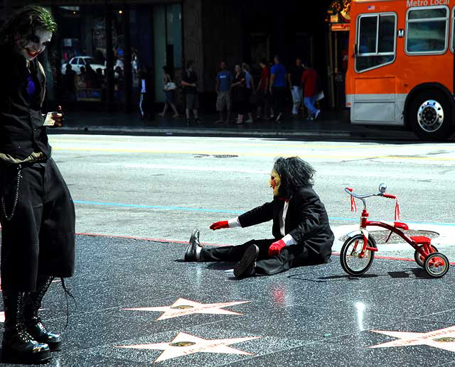 Ghouls on Hollywood Boulevard in front of the Kodak Theater, Monday, September 15, 2008