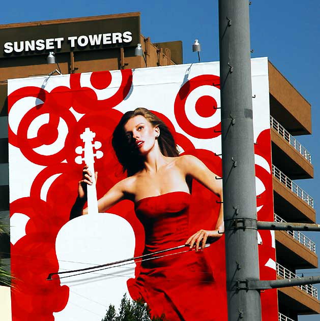 Target Stores building wrap, Sunset Towers, West Hollywood