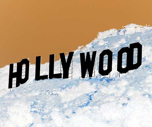 Hollywood Sign, Mount Lee - negative print