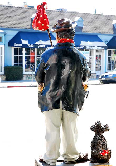 Hobo figure for sale at the curio shop on Melrose Avenue, across the street from Armageddon Shoes