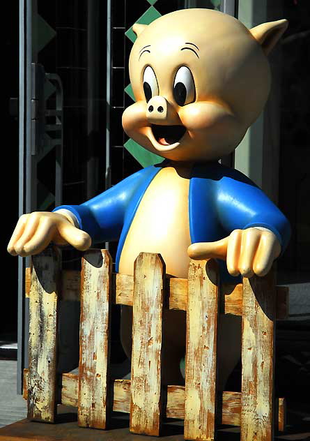 Porky Pig figure for sale at the curio shop on Melrose Avenue