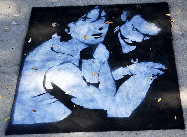 Sidewalk art, Melrose Avenue