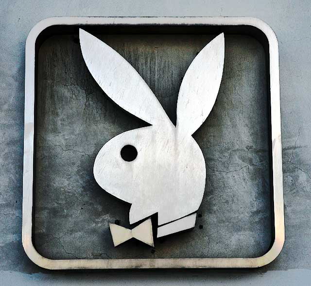 Logo at Playboy West Studios, Broadway, Santa Monica