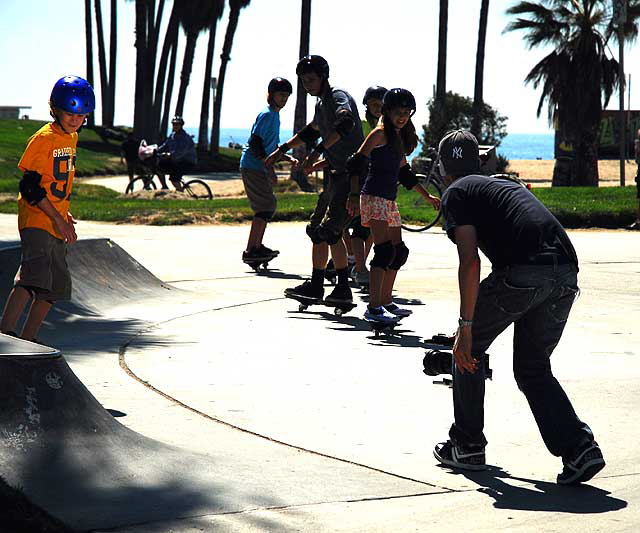 Skateboard commercial being filmed in Venice Beach