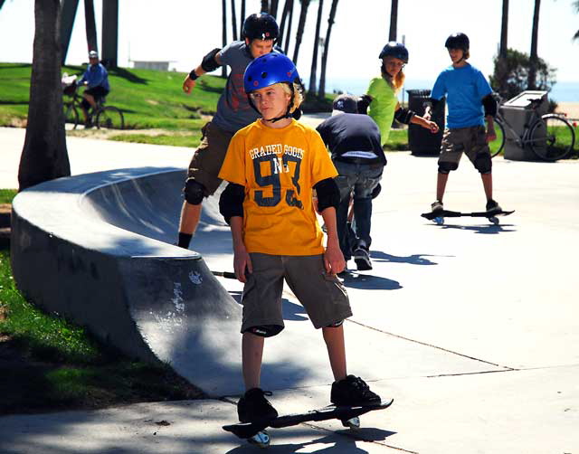 Skateboard commercial being filmed in Venice Beach