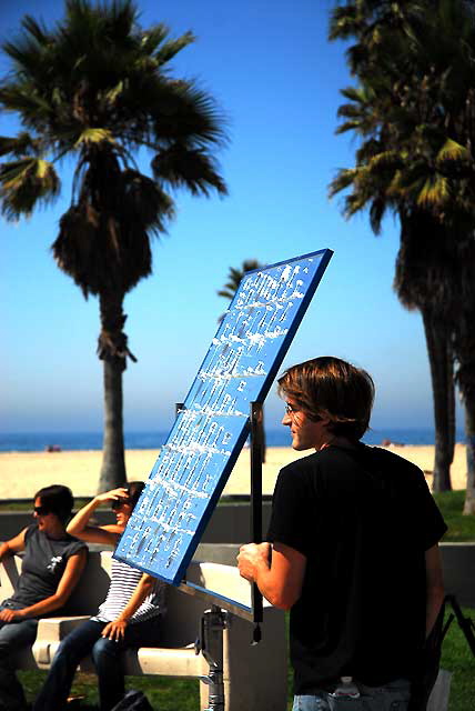 Skateboard commercial being filmed in Venice Beach