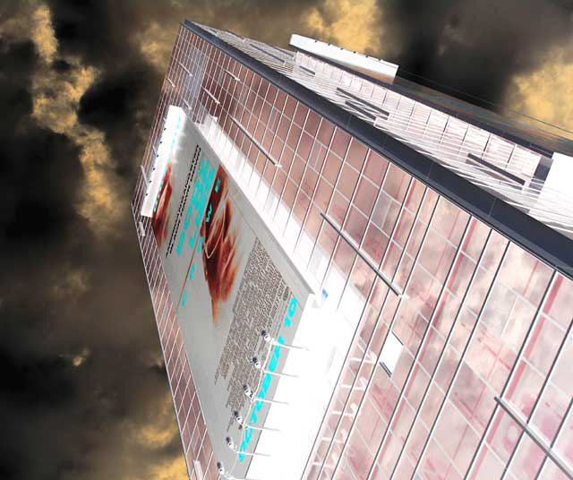 Glass tower at Sunset and Vine - negative print Glass tower at Sunset and Vine - negative print