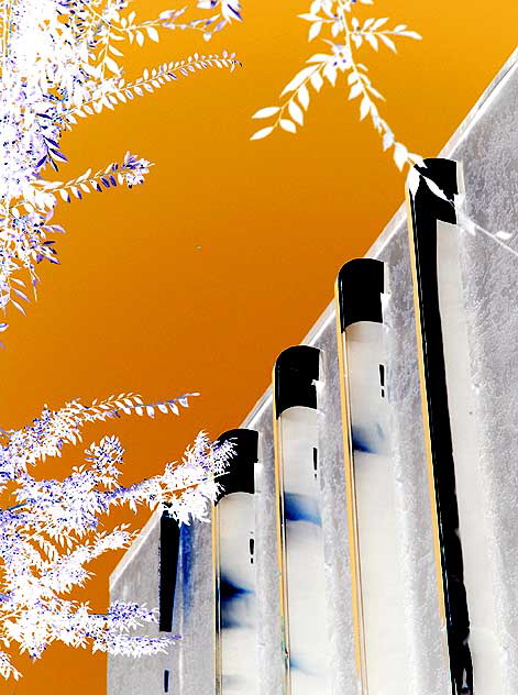Streamline Moderne detail, Santa Monica Boulevard - negative print Streamline Moderne detail, Santa Monica Boulevard - negative print