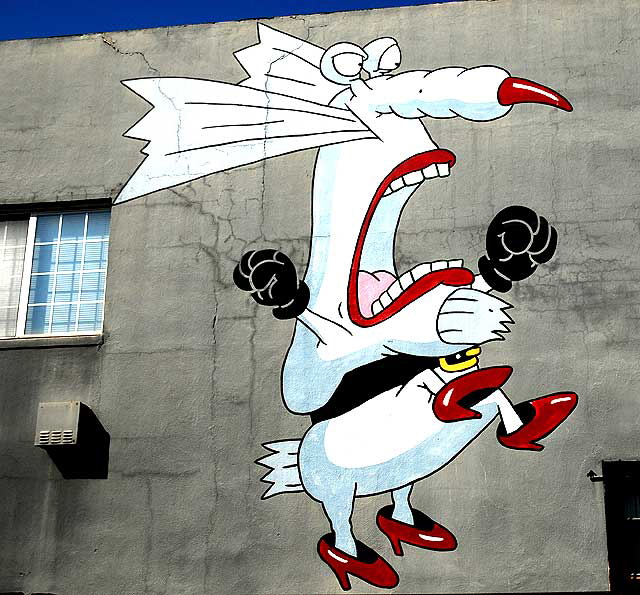 "Real Monsters" mural - Klasky-Csupo building, Highland at Fountain, Hollywood