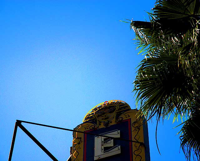 Neon marquee, Egyptian Theater, Hollywood Boulevard