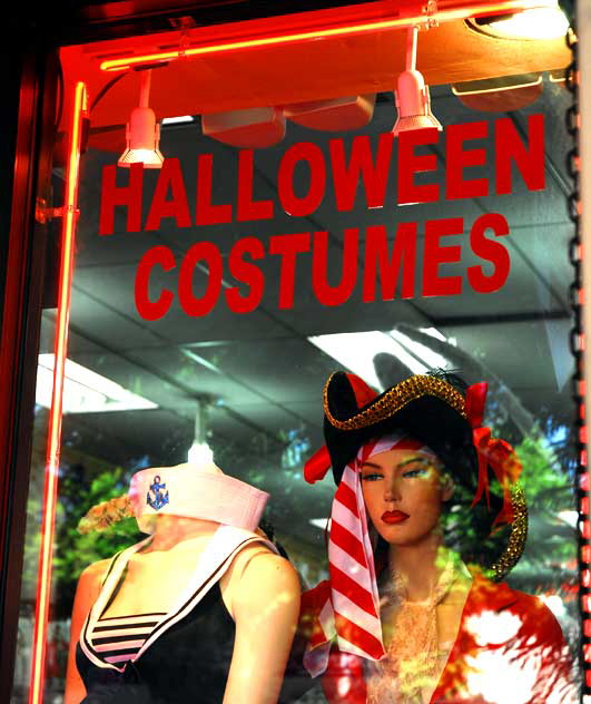 "Halloween Costumes" - shop window on Hollywood Boulevard