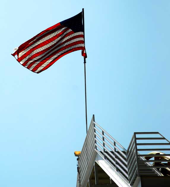 Flag at Pacific Park, Santa Monica Pier