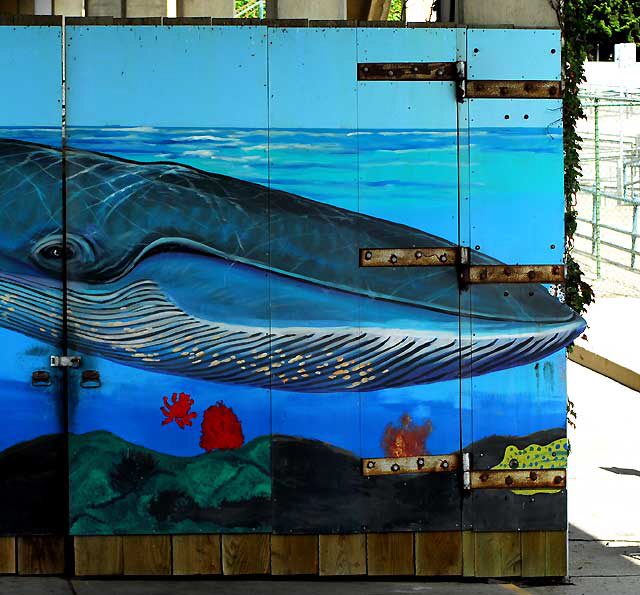 Mural near the entrance to the aquarium under the Santa Monica Pier