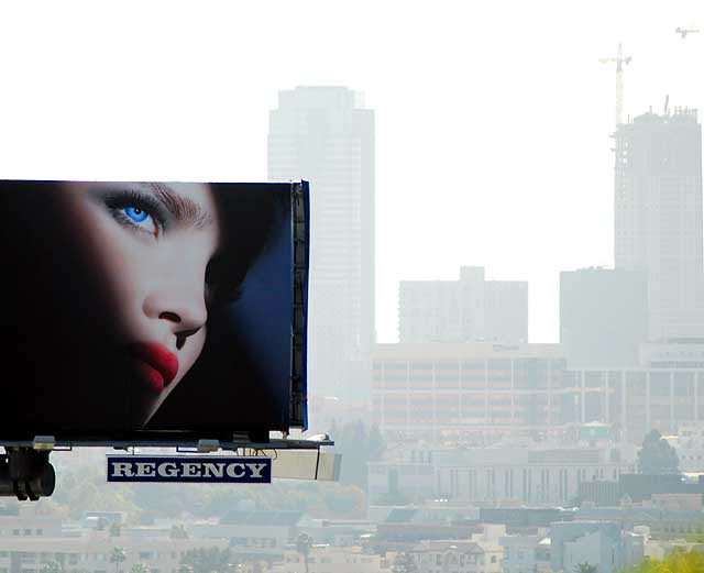 Blue Eye - billboard on the Sunset Strip, Century City in the background