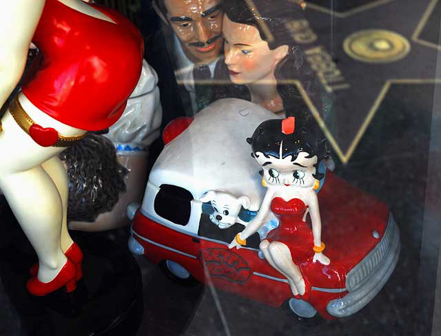 Betty Boop figures in shop window, Hollywood Boulevard