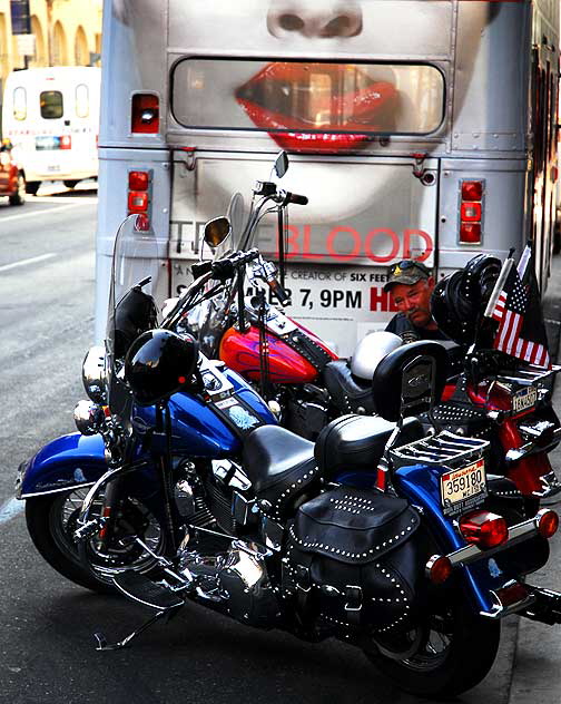 Tricked-out Harleys - Hollywood Boulevard