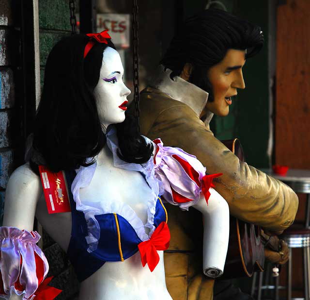 Elvis and friend, Hollywood Boulevard lunch counter