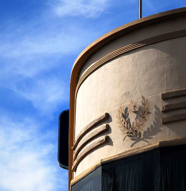 Star and Wreath on Art Deco building, Hollywood Boulevard