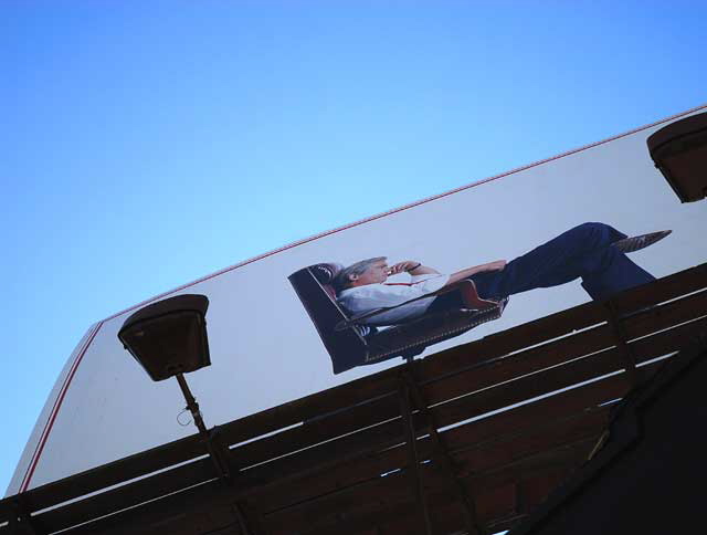 Man in Chair - billboard, Sunset Strip