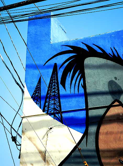 MSK Oil and Greed Mural, Melrose Avenue at Heliotrope