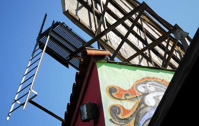 Billboard and ladder, Melrose Avenue