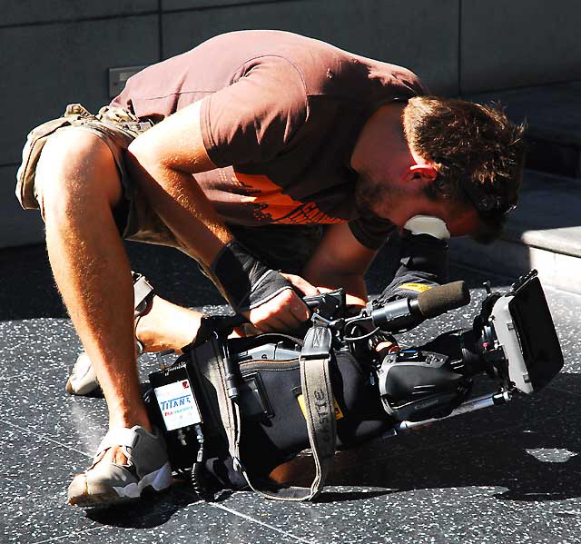 Cameraman on Hollywood Boulevard