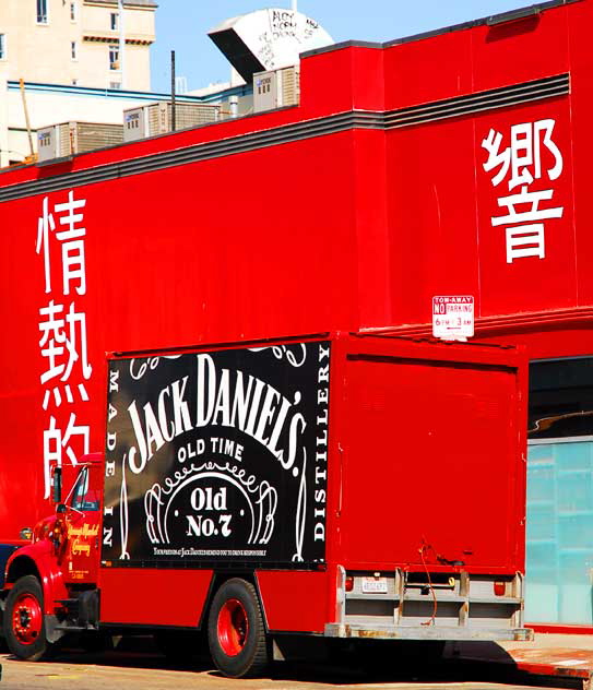 Red Truck, Red Wall - Geisha House, Hollywood Boulevard