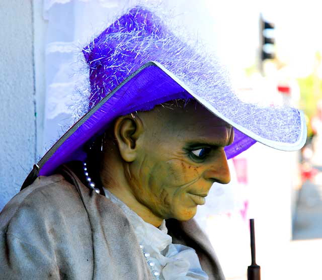 Manikin in blue hat at Time to Shop, Highland Avenue, south of Sunset, Hollywood