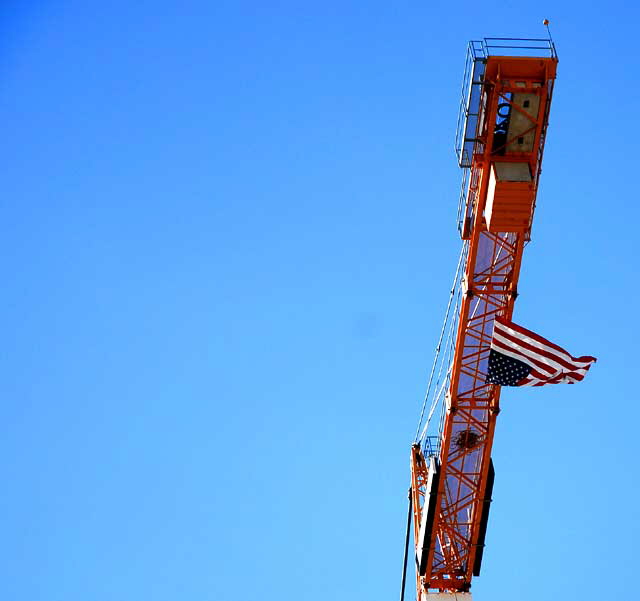 Construction crane, just north of Sunset and Vine, Hollywood