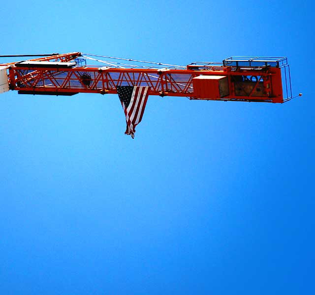 Construction crane, just north of Sunset and Vine, Hollywood