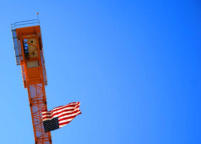 Construction crane, just north of Sunset and Vine, Hollywood