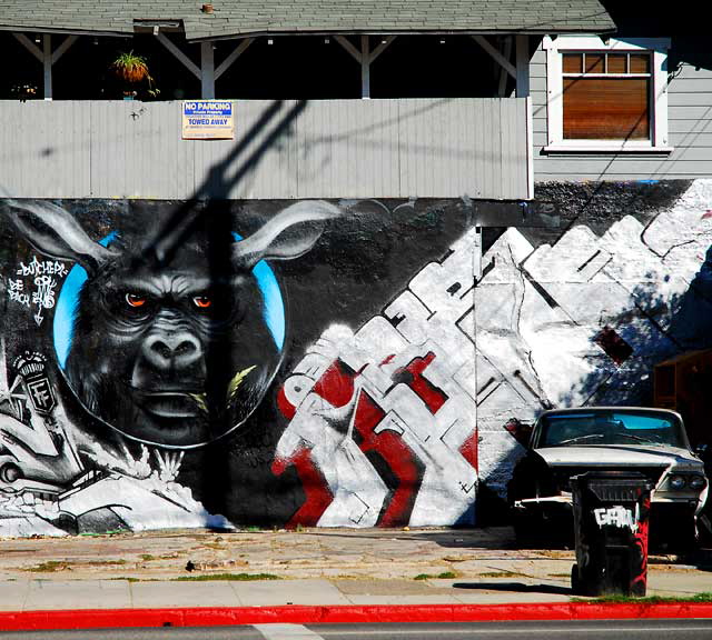 Black Dog graffiti wall, Sunset Boulevard at Westerly Terrace