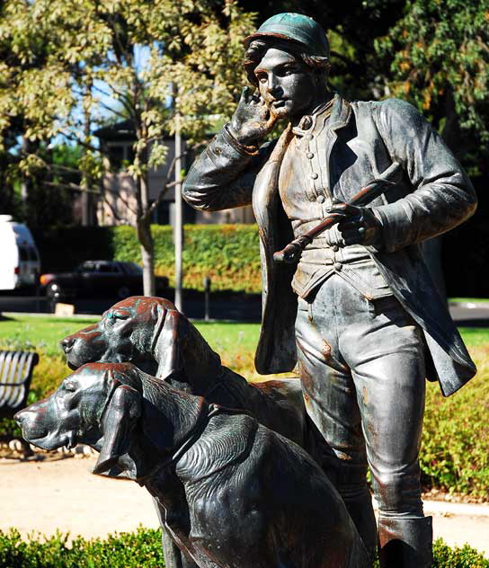 Hunter and Hounds (Le Chausseur et les chiens), A. Jacquermat, sculptor, 1895-1924 