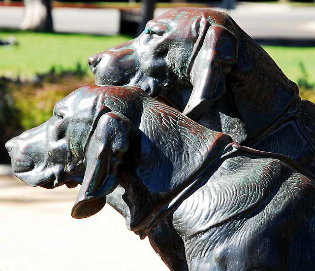 Hunter and Hounds (Le Chausseur et les chiens), A. Jacquermat, sculptor, 1895-1924 