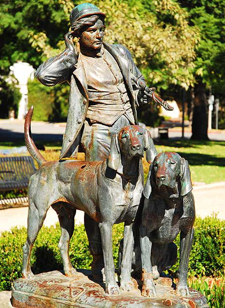 Hunter and Hounds (Le Chausseur et les chiens), A. Jacquermat, sculptor, 1895-1924 