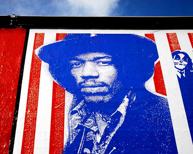 Jimi Hendricks graphic on Melrose Avenue