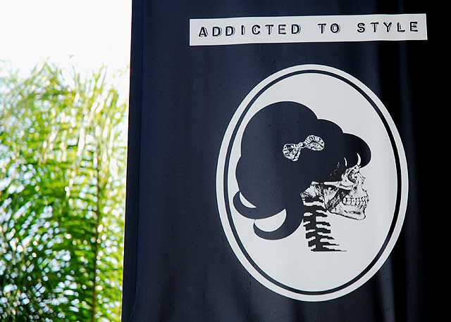 "Addicted to Style" - banner at beauty shop, North Cahuenga Boulevard at Selma, Hollywood