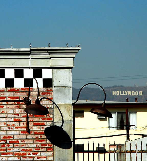 The Hollywood Sign as seen from Santa Monica Boulevard at Hudson The Hollywood Sign as seen from Santa Monica Boulevard at Hudson