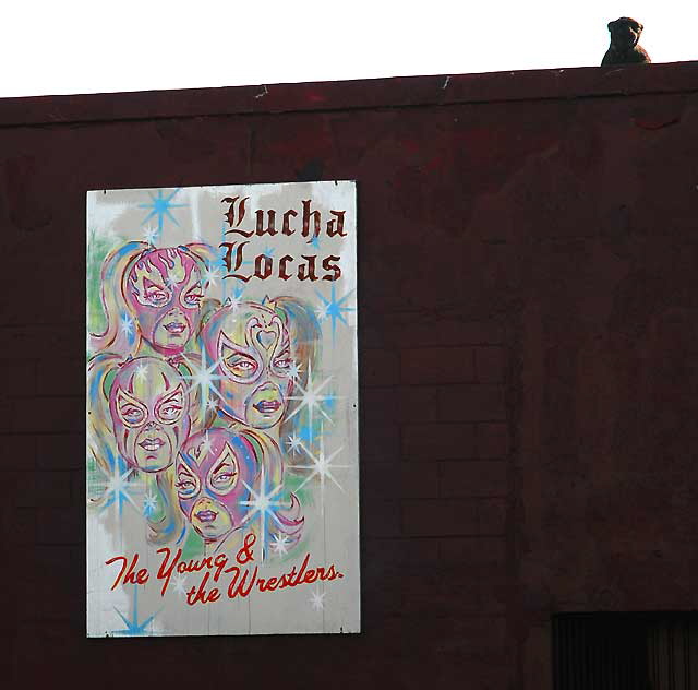 Dog on roof and theater poster, Santa Monica Boulevard at Hudson Dog on roof and theater poster, Santa Monica Boulevard at Hudson