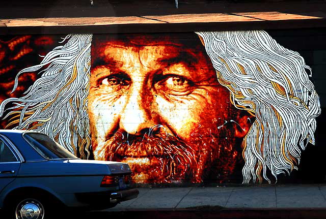 The Hair Man at the corner of Fountain and Kingsley