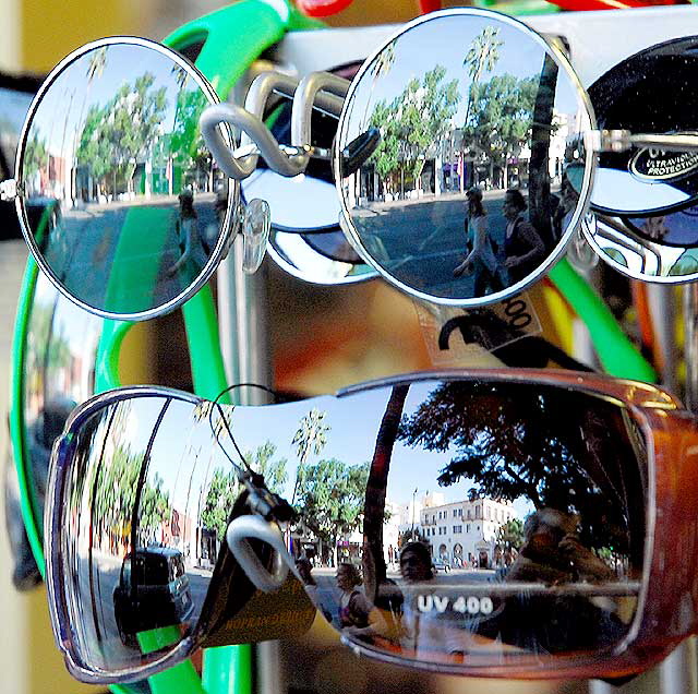 Hollywood Boulevard reflected in sunglasses for sale, near Wilcox