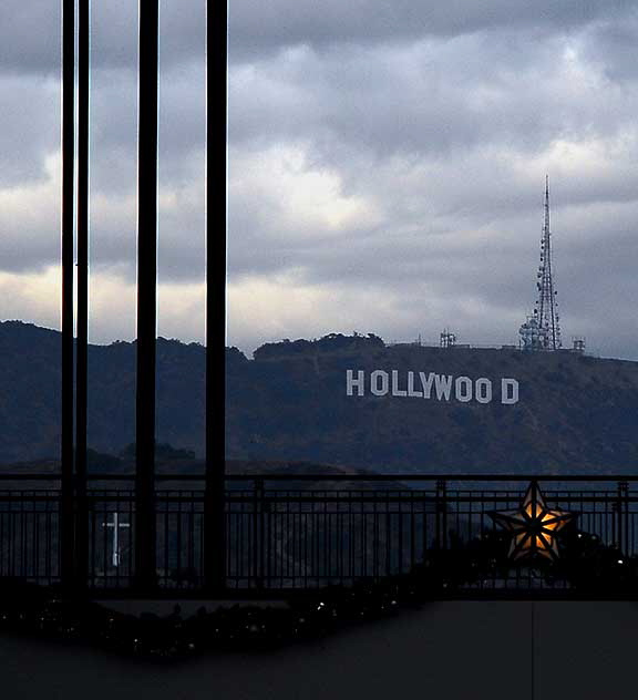 The Hollywood Sign as seen from Hollywood and Highland