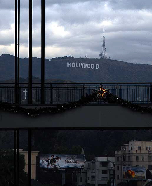 The Hollywood Sign as seen from Hollywood and Highland