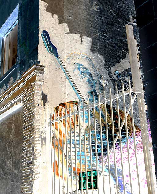 Mural - Santa Monica Boulevard at North Wilton Place - Hendrix - negative print