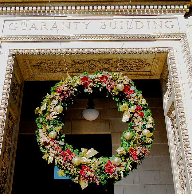 Christmas Wreath, Guaranty Building, Hollywood Boulevard (Scientology Headquarters)