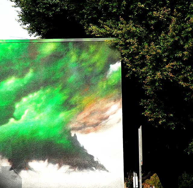 Green Cloud Wall - promo for Shiny Toy Guns album Season of Poison, Melrose Avenue at Sycamore