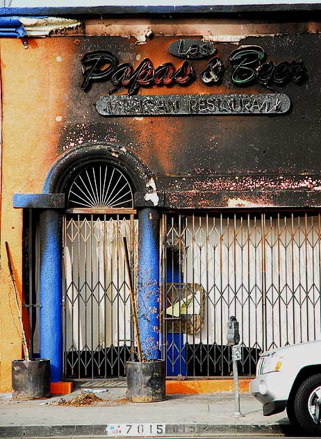 Papas and Beer, Melrose Avenue, post-fire