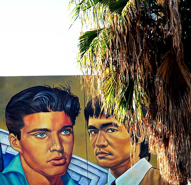 The alumni mural on the east wall of Hollywood High School